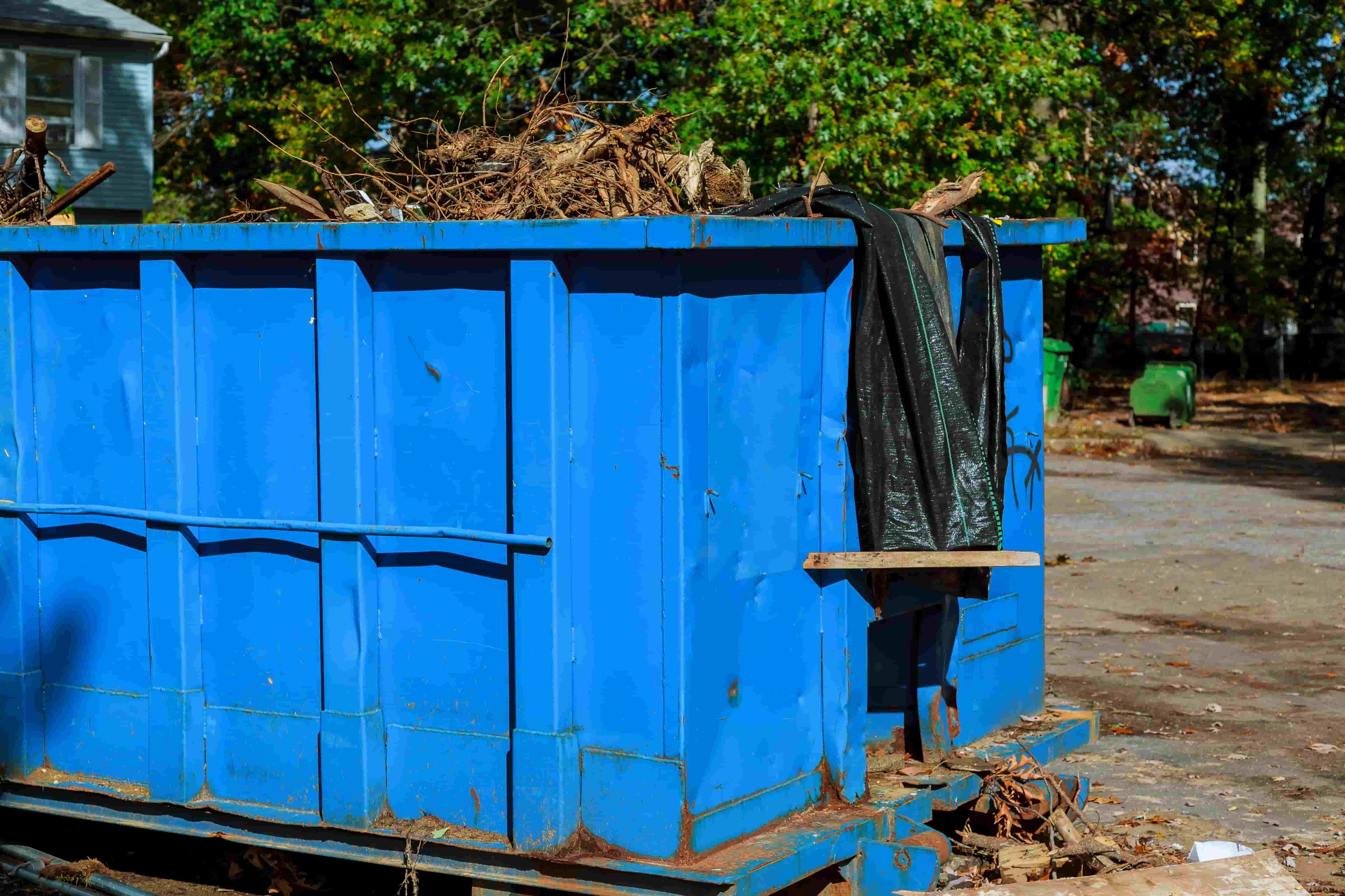 30 yard dumpster in use