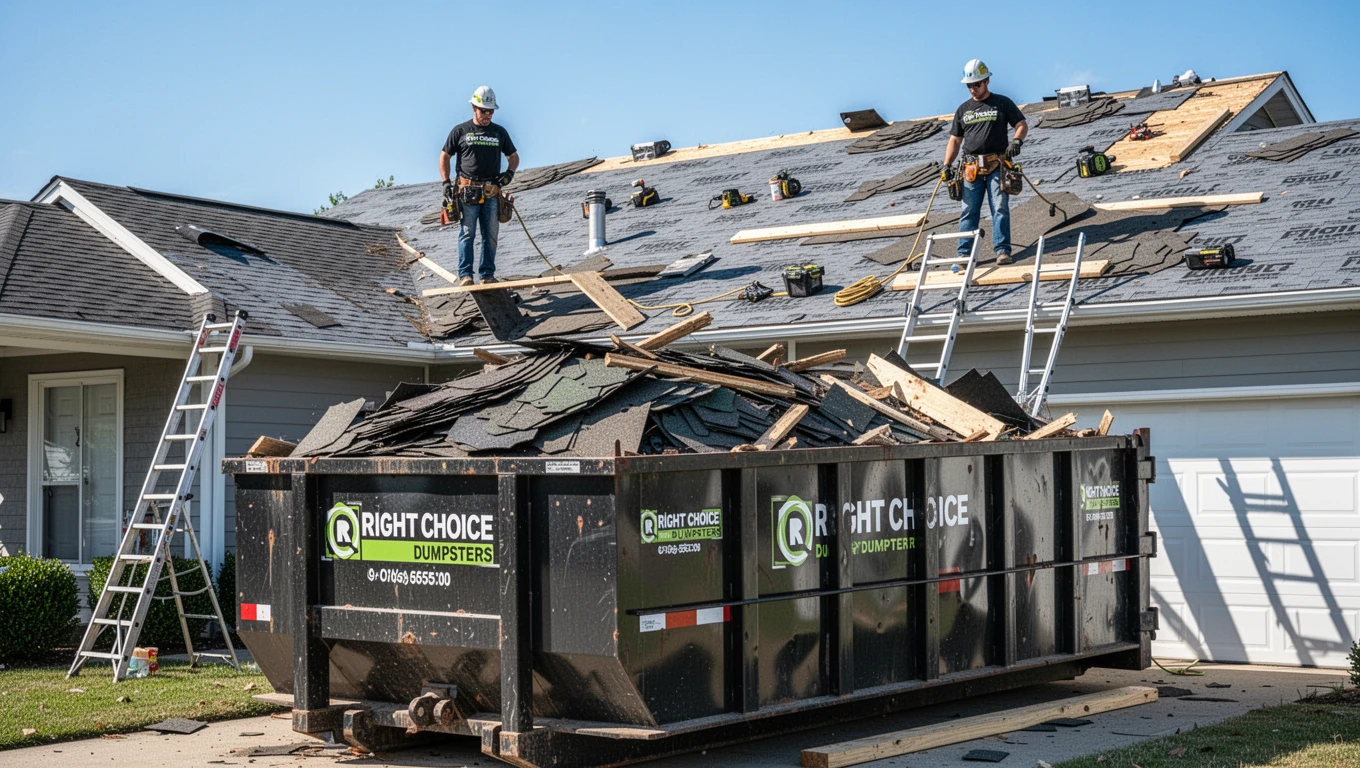 Dumpster for Roofing & Shingles